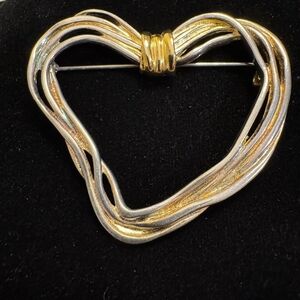 Mixed Metals Vintage Heart Brooch Premier Design